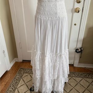 White Maxi Skirt/dress lace